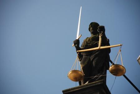 Statue holding a sword and scales
