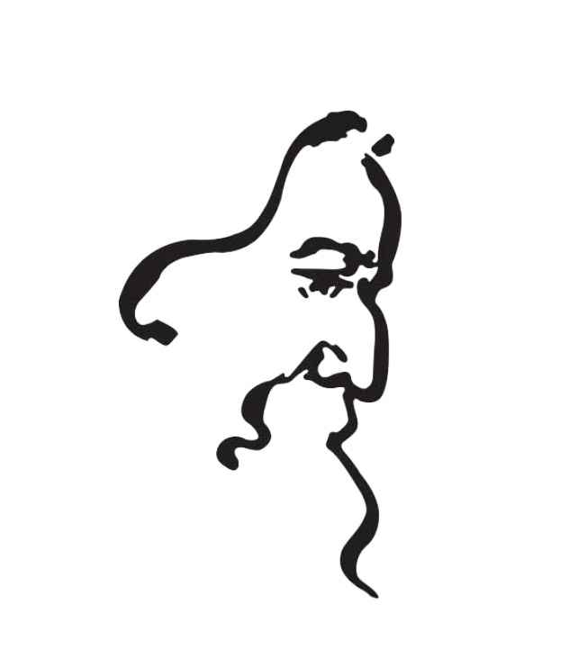 Profile of Tagore's face