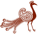 Logo of double peacocks