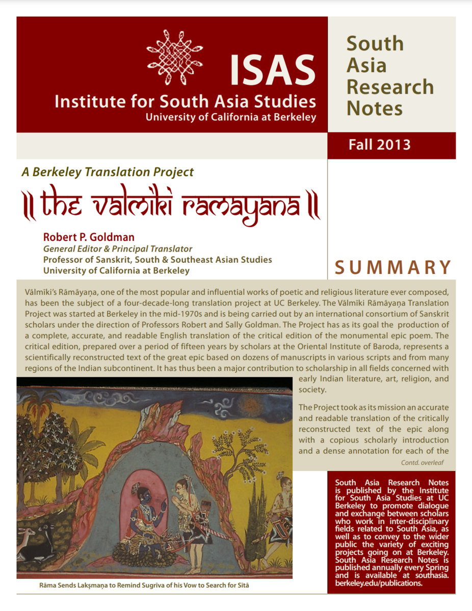 cover image for fall 2013 research notes