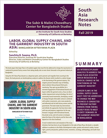 cover image for LABOR, GLOBAL SUPPLY CHAINS, AND THE GARMENT INDUSTRY IN SOUTH ASIA