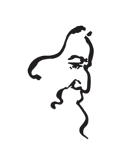 line drawing of person's profile